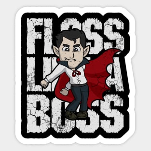 Halloween Vampire Floss Like A Boss Sticker